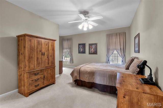 380 Stotler Way, Jackson, MO 63755 - bedroom featuring light colored carpet, baseboards, and a ceiling fan