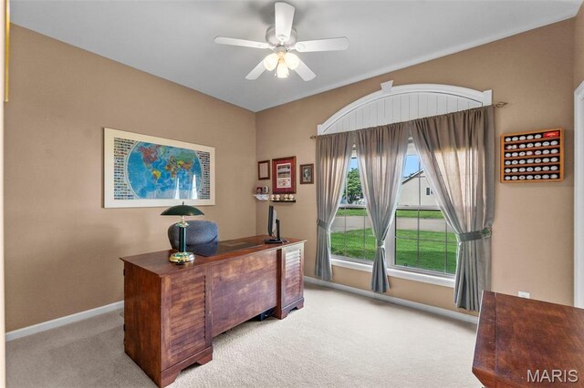 380 Stotler Way, Jackson, MO 63755 - office space with light colored carpet, ceiling fan, and baseboards