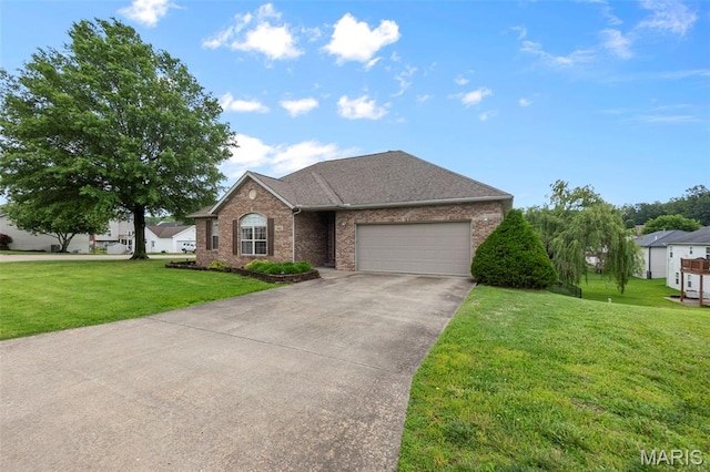 380 Stotler Way, Jackson, MO 63755 - single story home with a garage, a front lawn, brick siding, and concrete driveway