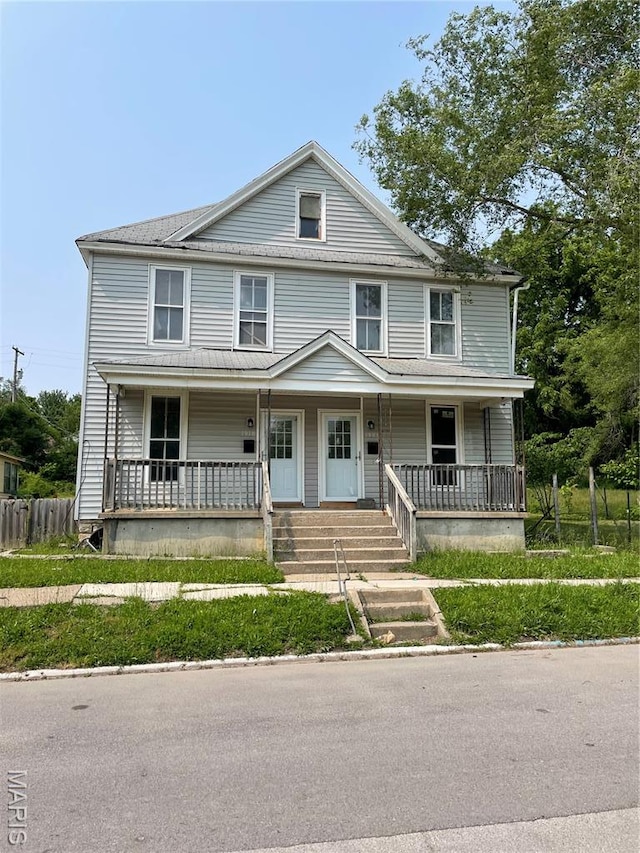 1908-19 Hope St, Hannibal, MO 63401 - view of front of property with covered porch