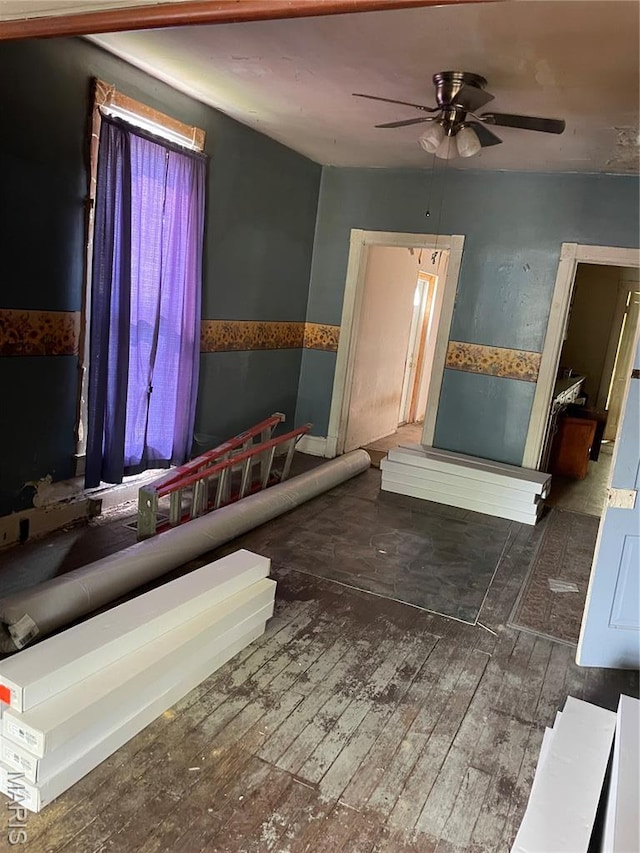 1908-19 Hope St, Hannibal, MO 63401 - bathroom with hardwood / wood-style floors and a ceiling fan