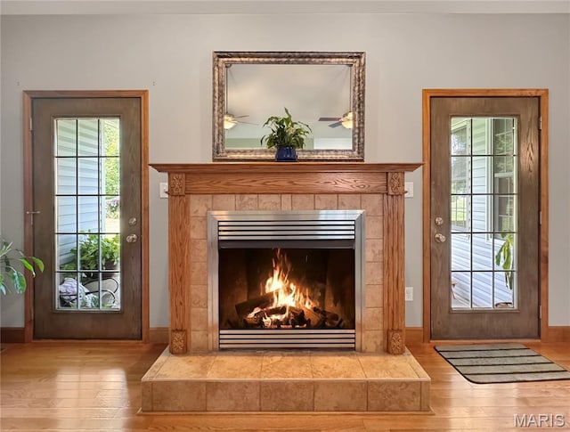 495 Oak Field Ct, Washington, MO 63090 - detailed view of wood finished floors and baseboards