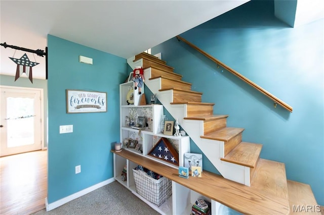 15701 County Road 1130, St James, MO 65559 - stairs featuring baseboards and carpet floors