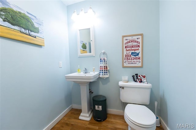 15701 County Road 1130, St James, MO 65559 - half bath with wood finished floors and toilet