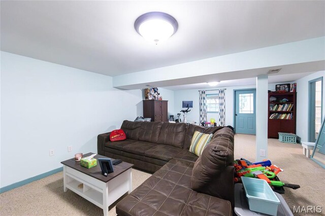 15701 County Road 1130, St James, MO 65559 - carpeted living room with baseboards