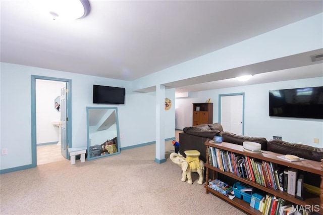 15701 County Road 1130, St James, MO 65559 - carpeted living area featuring baseboards