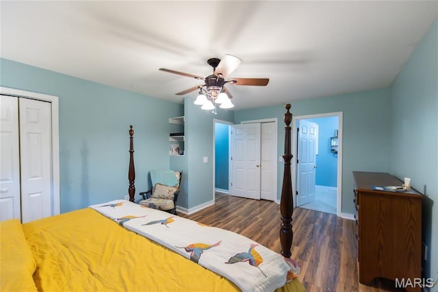 15701 County Road 1130, St James, MO 65559 - bedroom featuring wood finished floors and ceiling fan