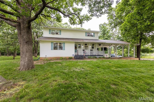 15701 County Road 1130, St James, MO 65559 - view of front of home with a porch and a front lawn