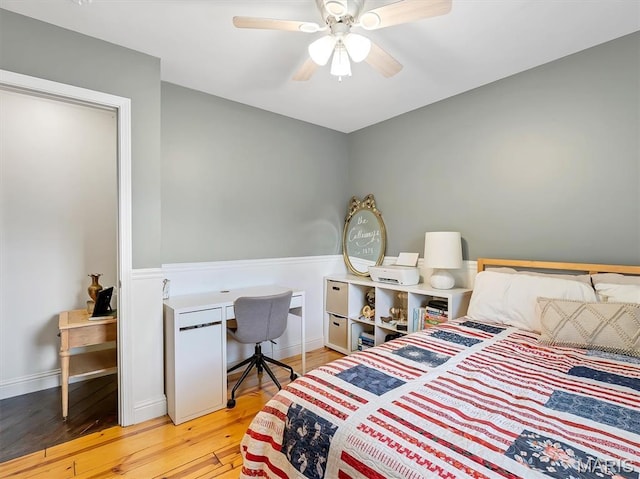 1015 Marilyn Ct, Washington, MO 63090 - bedroom featuring light wood-style flooring and ceiling fan