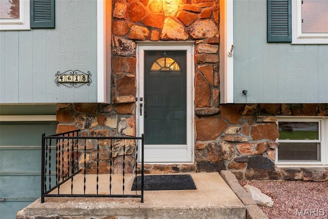 4618 Towne Hall Dr, Arnold, MO 63010 - entrance to property with stone siding