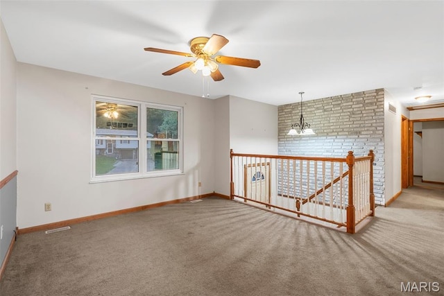 4618 Towne Hall Dr, Arnold, MO 63010 - carpeted empty room with a ceiling fan and baseboards