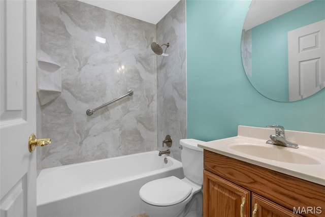 4618 Towne Hall Dr, Arnold, MO 63010 - bathroom with toilet, vanity, and  shower combination