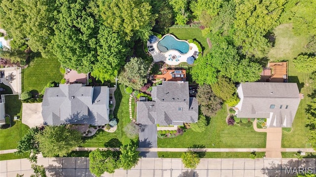 16223 Pepper View Ct, Wildwood, MO 63005 - aerial view of property's location featuring a pool area