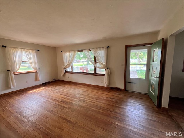 503 Cumberland St, Coffeen, IL 62017 - spare room featuring plenty of natural light, wood-type flooring, and baseboards