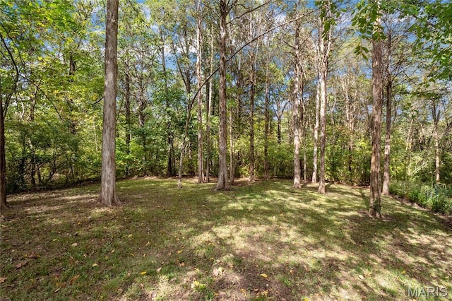 7611 State Route 30, Dittmer, MO 63023 - view of green lawn featuring a forest view