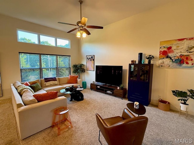 5005 Double Tree Dr, Imperial, MO 63052 - living area featuring carpet and ceiling fan