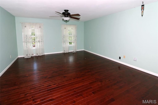 2003 Centennial Ct, Wildwood, MO 63011 - spare room with plenty of natural light, a ceiling fan, and wood finished floors