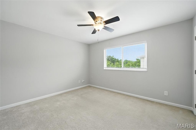 12556 Chardin Pl Unit 4, Saint Louis, MO 63128 - unfurnished room with ceiling fan, baseboards, and light colored carpet
