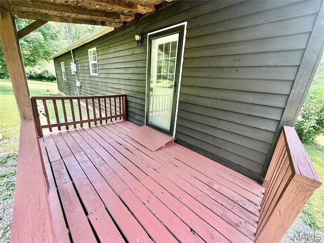 720 S Main St, Arcadia, MO 63621 - view of wooden deck