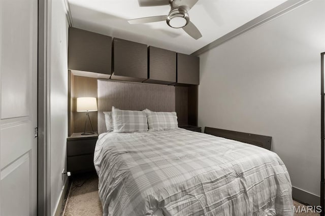 4466 W Pine Blvd Unit 6A, Saint Louis, MO 63108 - bedroom featuring baseboards and a ceiling fan
