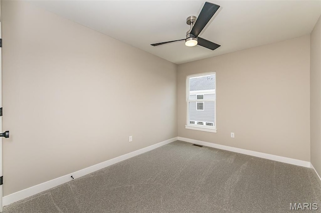 8923 Gateway Hts Unit 94-805, Richmond Heights, MO 63144 - empty room with baseboards, ceiling fan, and carpet flooring