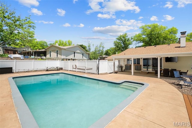 116 Lea Meadows Dr, Ballwin, MO 63011 - view of pool featuring a patio area and a fenced backyard