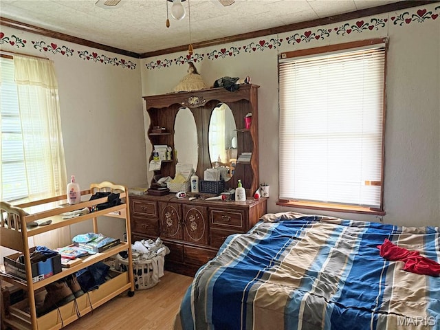 201 Kaskaskia, Ruma, IL 62278 - bedroom with light wood-type flooring and ceiling fan