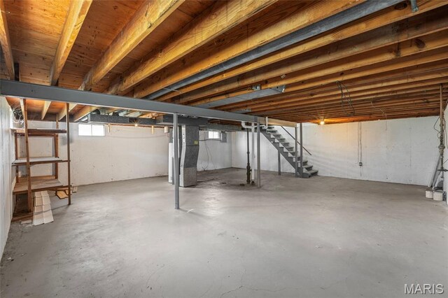 220 Versailles Dr, Florissant, MO 63031 - below grade area with stairway