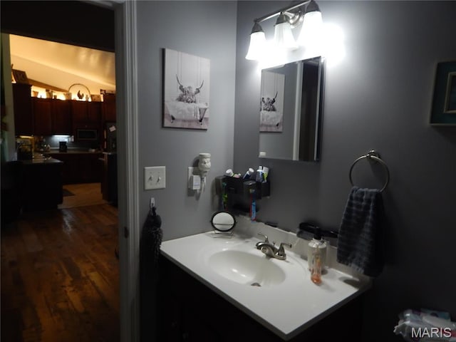 6230 Cuivre Ford Rd, Troy, MO 63379 - bathroom featuring vanity and wood finished floors