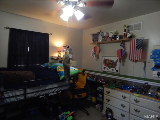 6230 Cuivre Ford Rd, Troy, MO 63379 - carpeted bedroom with a ceiling fan