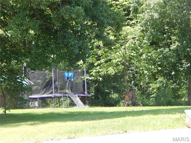 6230 Cuivre Ford Rd, Troy, MO 63379 - view of green lawn featuring a trampoline