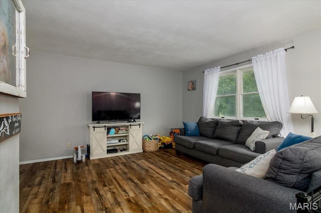 1170 Bond St, Carlyle, IL 62231 - living room with dark wood-style flooring