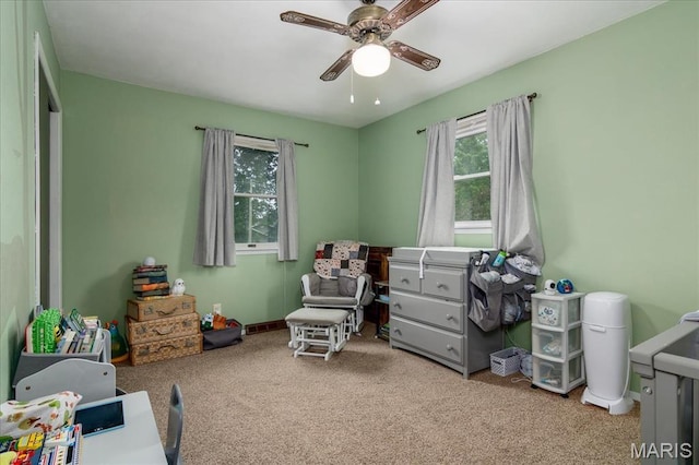 1170 Bond St, Carlyle, IL 62231 - bedroom featuring carpet floors and a ceiling fan