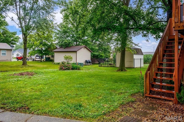 1170 Bond St, Carlyle, IL 62231 - view of yard featuring stairway