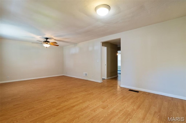 8217 Buchanan Ave, Saint Louis, MO 63114 - spare room with ceiling fan and light wood finished floors