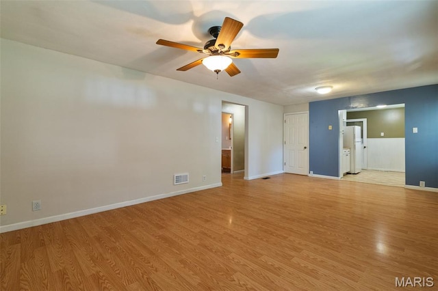 8217 Buchanan Ave, Saint Louis, MO 63114 - unfurnished room featuring light wood-type flooring and a ceiling fan