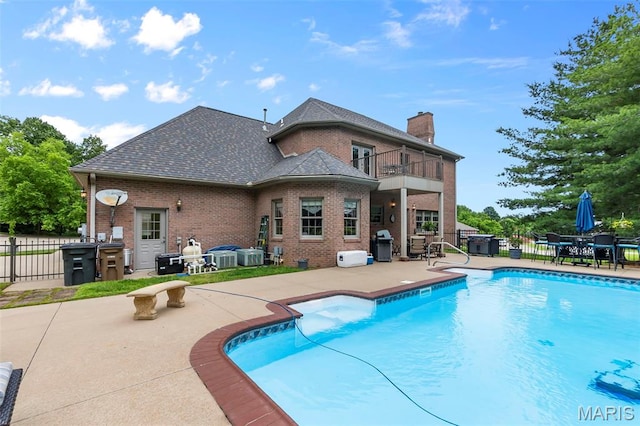 807 Caribou Ct, Cape Girardeau, MO 63701 - view of pool featuring a patio area, area for grilling, and cooling unit