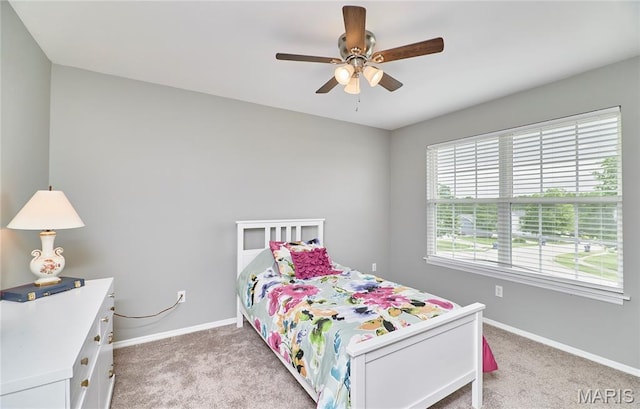 2052 Peine Frst, Wentzville, MO 63385 - bedroom with light colored carpet and a ceiling fan
