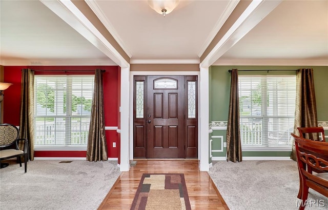 2052 Peine Frst, Wentzville, MO 63385 - entryway with ornamental molding and light wood-type flooring