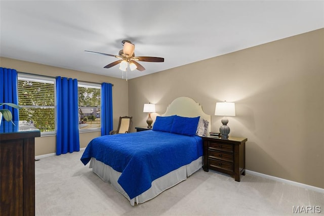 113 Christine Cay Ct, Saint Charles, MO 63304 - bedroom with carpet floors, baseboards, and ceiling fan