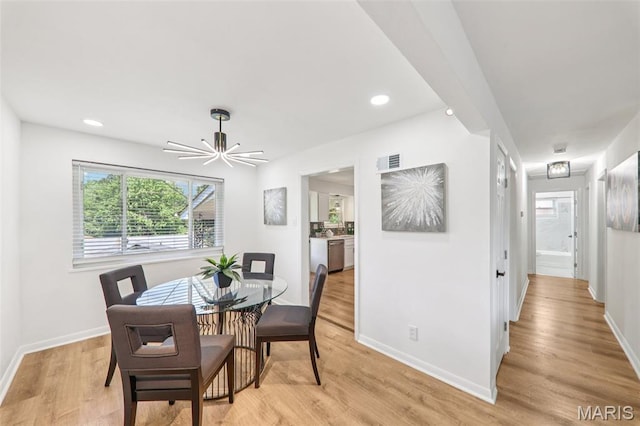 1525 79th St, Saint Louis, MO 63130 - dining area featuring light wood-style floors and recessed lighting