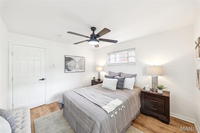 1525 79th St, Saint Louis, MO 63130 - bedroom featuring light wood finished floors and ceiling fan