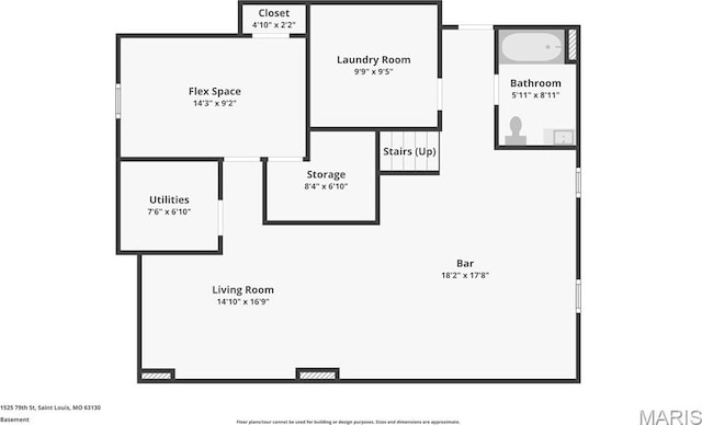 1525 79th St, Saint Louis, MO 63130 - view of home floor plan