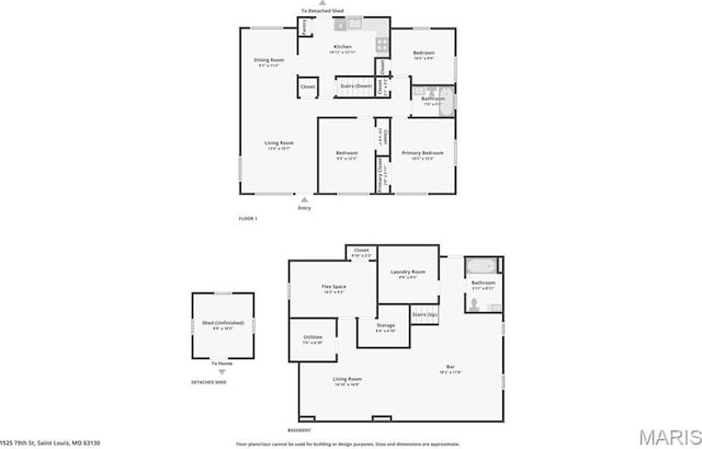 1525 79th St, Saint Louis, MO 63130 - view of property floor plan