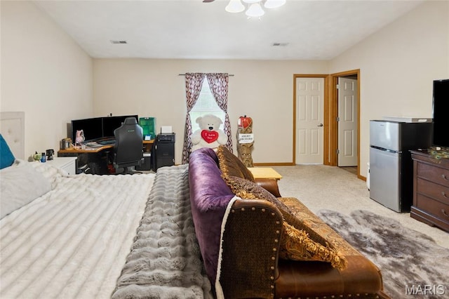 2024 Camrose Green St, Belleville, IL 62220 - carpeted bedroom featuring freestanding refrigerator