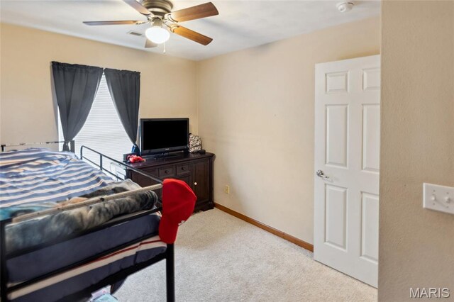 2024 Camrose Green St, Belleville, IL 62220 - bedroom featuring carpet, baseboards, and ceiling fan