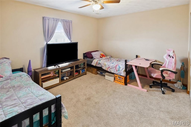 2024 Camrose Green St, Belleville, IL 62220 - bedroom featuring carpet and a ceiling fan