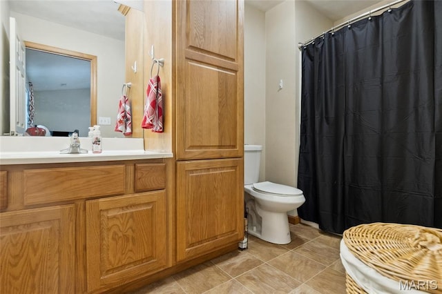 2024 Camrose Green St, Belleville, IL 62220 - bathroom with vanity, toilet, and tile patterned floors