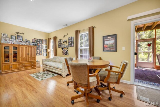 1020 Oak Creek Ln, Waterloo, IL 62298 - dining area with plenty of natural light, light wood-style floors, and baseboards