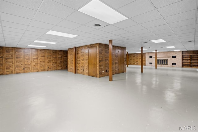 305 Ridge Dr, Sikeston, MO 63801 - below grade area with a drop ceiling
